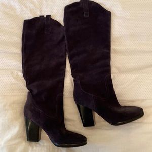Sigerson Morrison Navy suede boots sz 9. excellent condition.